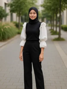 Hijabers Stylish 2025: 6 Outfit Hitam Putih Elegan