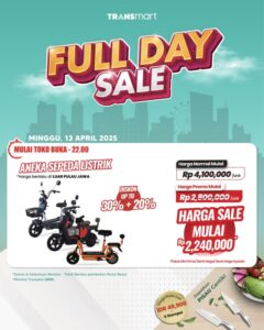 Rebut Diskon Gila Sepeda Listrik 50%! Transmart Hari Ini!