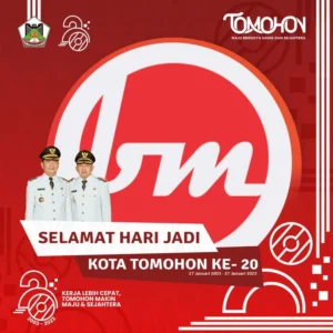 Unduh Gratis Twibbon HUT Kota Tomohon ke-20 Tahun 2023