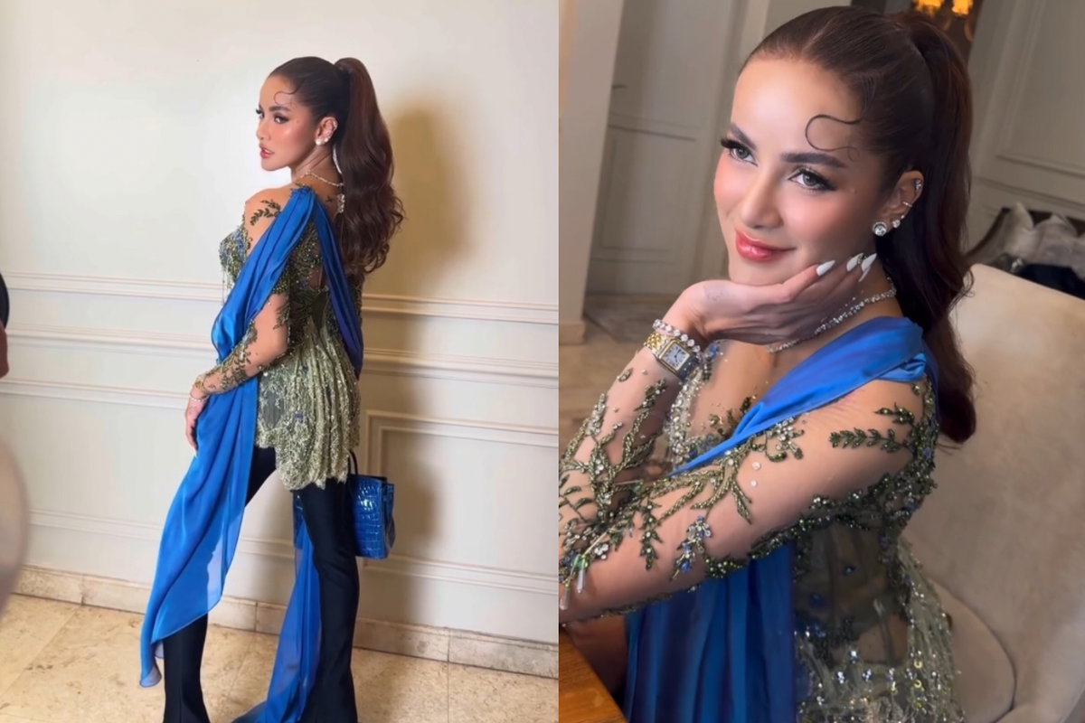 Olla Ramlan memesona, Selendang Biru di Ngunduh Mantu Al Alyssa